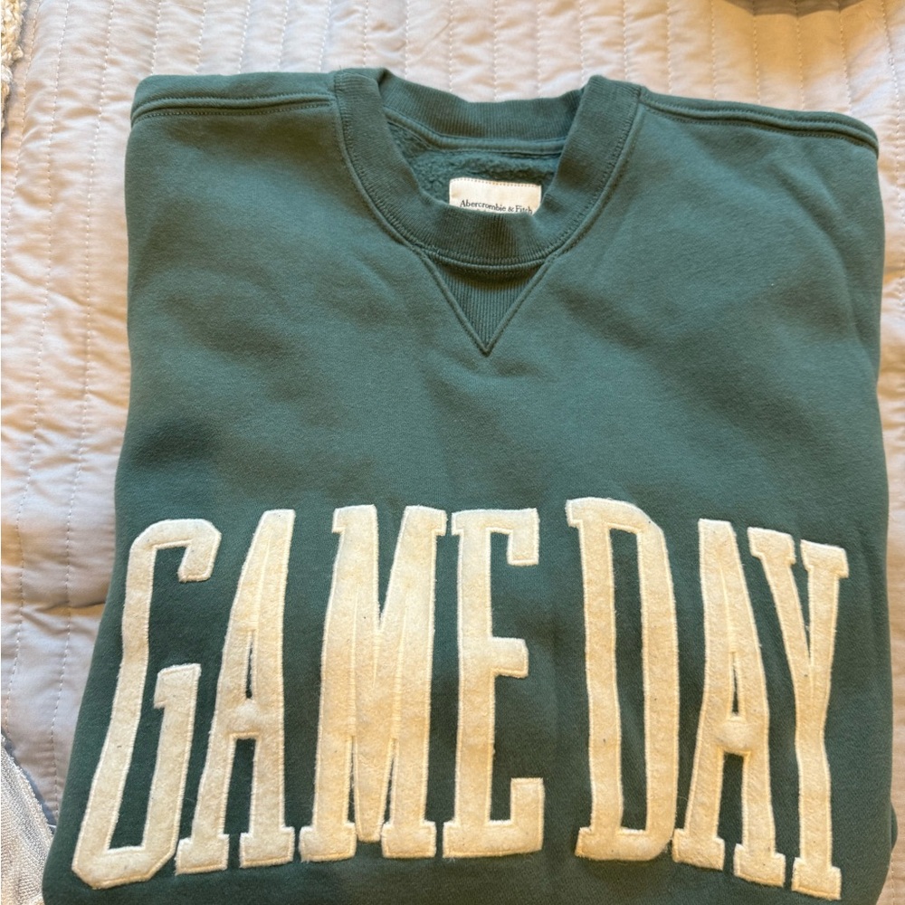 Abercrombie & Fitch Forest Green Game Day Sweatshirt